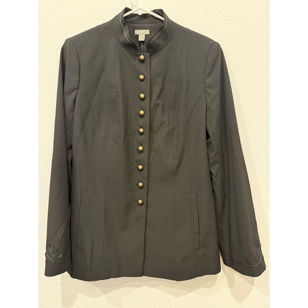 J. Jill Military Stretch Blazer Jacket with Buttons 8 NWT
